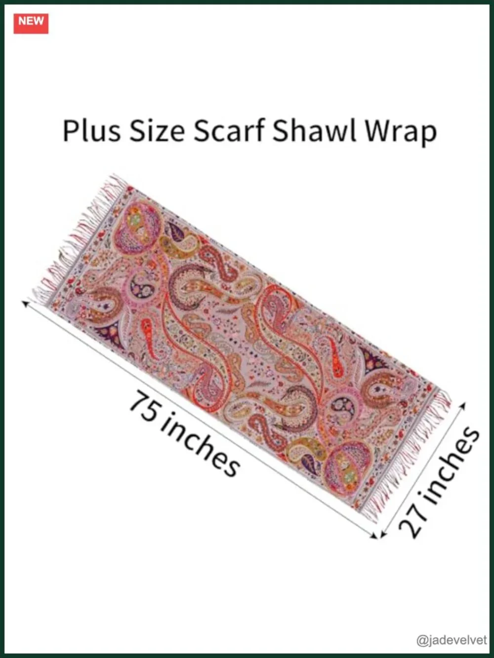 Pashmina Feel Cashmere Scarf Shawl Wrap Large Blanket Scarf for Women